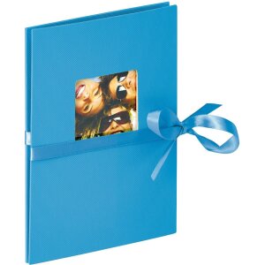 Album foto Walther Leporello Fun - 12 fotografii 10x15 cm și 13x18 cm, cu legătură decorativă și copertă neagră