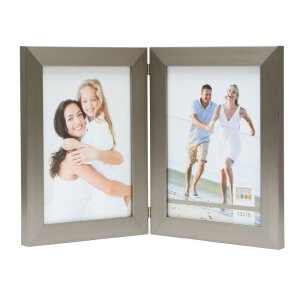 Deknudt Doppel- und Dreifachrahmen S41VD1 Silber für Fotos 10x15 13x18 15x20