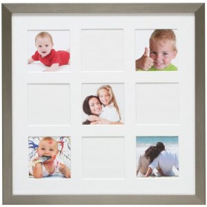 Rama foto cu pasepartout argint, plastic S41VD1P