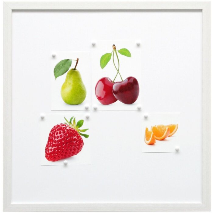 Perete magnetic alb S41VF1M - pentru fotografii și decorații