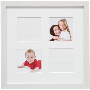 Rama foto albă din plastic S41VF1P, pentru 4-8 fotografii 10x15 cm