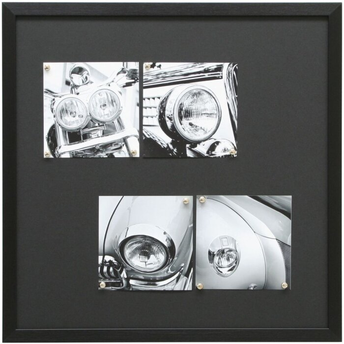 Perete magnetic negru S41VH2M cu listă elegantă, fără sticlă