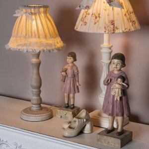 Clayre & Eef 6LMP478 Lampenfuß Braun-Weiß...