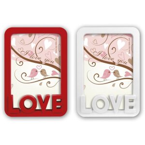 Rama foto Grazia din poliester 10x15 cm cu inscripția „Love”