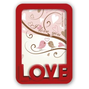 Rama foto Grazia din poliester 10x15 cm cu inscripția „Love”
