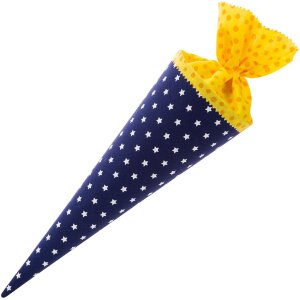 Goldbuch Schultüte 35 cm New Stars blau-gelb rund