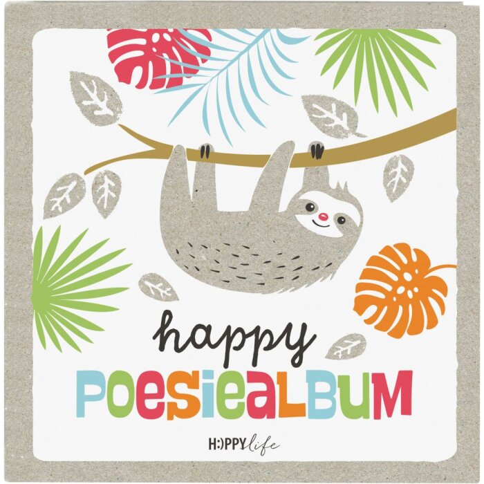 Goldbuch Poesiealbum Happylife Faultier 96 Seiten 16,5x16,5cm bunt