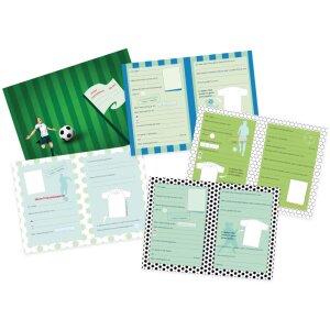 Goldbuch Freundebuch Fußballer grün bunt A5 88 illustrierte Seiten