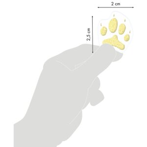 Clairefontaine Phospho Stick Pack 2 sh 14,8x21cm Pfoten Gelb
