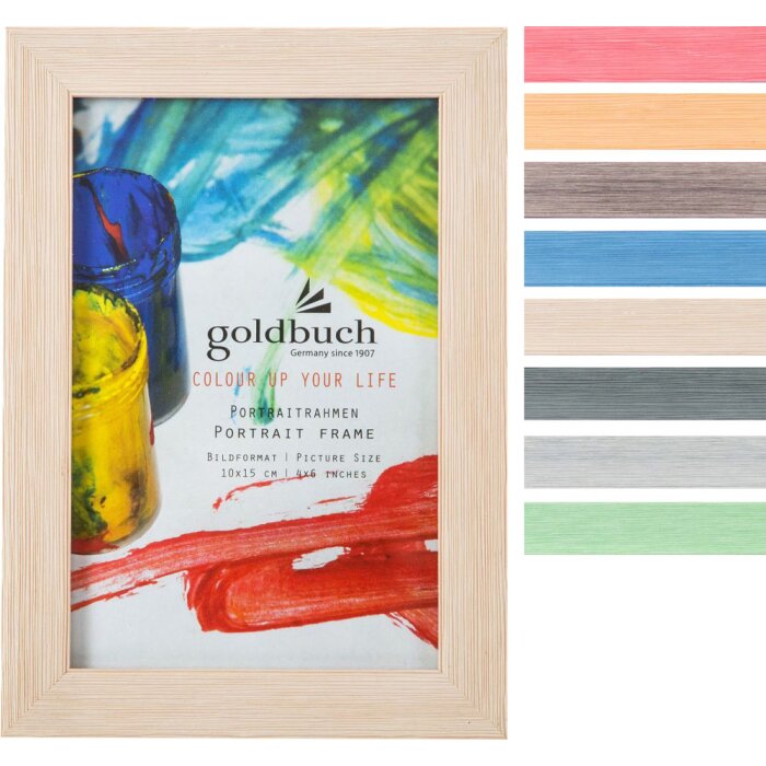 Goldbuch Portraitrahmen Colour Up Holzoptik Kunststoff versch Farben Größen