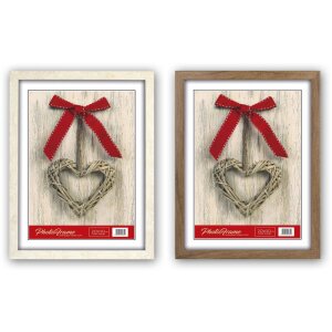 ZEP Holzrahmen Basic M48 Braun Weiß Normalglas Blockprofil bis 30x40 cm