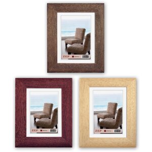 Râmă foto ZEP Holzrahmen Basic M45, profil plat cu margini rotunjite, 10x15 cm – 30x40 cm