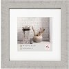 Walther Holzrahmen HOME hellgrau 20x20 cm mit Passepartout 15x15 cm