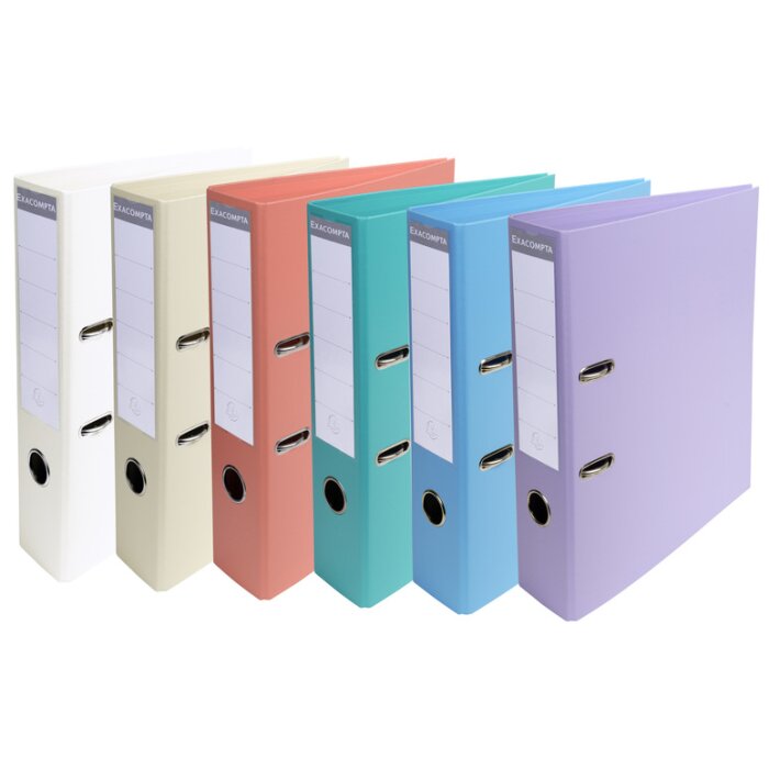 Exacompta Ordner A4 Premium 70mm Pastellfarben verstärkte Kanten Prem Touch