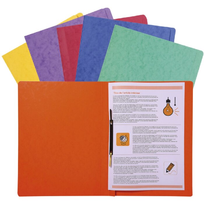 Exacompta Schnellhefter DIN A4 Manila Karton 265g robuste Heftmechanik