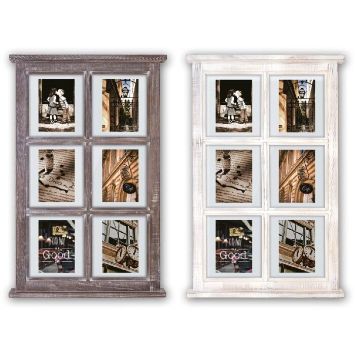 Galerie foto Hampton – ramă foto din lemn pentru 6 fotografii 10x15 cm