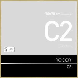 Nielsen Alurahmen C2 struktur gold matt 70x70 cm