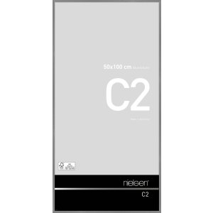 Nielsen Alurahmen C2 struktur grau matt 50x100 cm