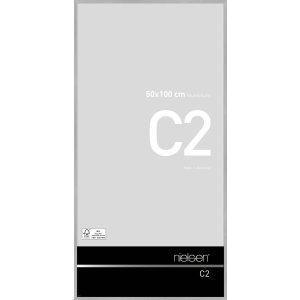 Nielsen Alurahmen C2 struktur silber matt 50x100 cm
