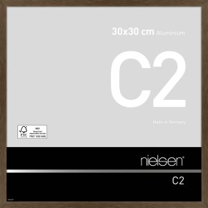 Nielsen Alurahmen C2 struktur walnuss matt 30x30 cm