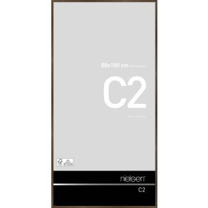 Nielsen Alurahmen C2 struktur walnuss matt 50x100 cm