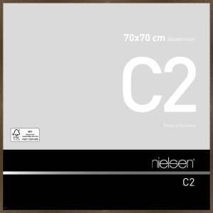 Nielsen Alurahmen C2 struktur walnuss matt 70x70 cm