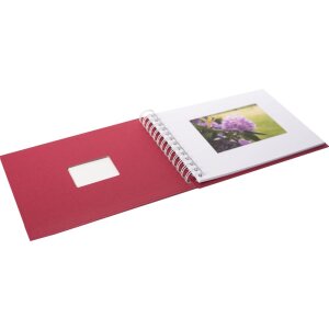 HNFD Spiralalbum BULDANA 23x17 cm 40 weiße Seiten Papiereinband Spiralbindung