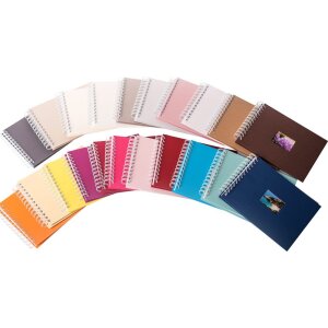 HNFD Spiralalbum BULDANA 23x17 cm 40 weiße Seiten Papiereinband Spiralbindung