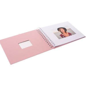 HNFD Spiralalbum BULDANA 23x17 cm 40 weiße Seiten Papiereinband Spiralbindung