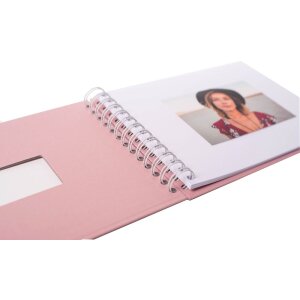 HNFD Spiralalbum BULDANA 23x17 cm 40 weiße Seiten Papiereinband Spiralbindung