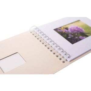 HNFD Spiralalbum BULDANA 23x17 cm 40 weiße Seiten Papiereinband Spiralbindung
