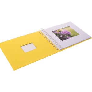 HNFD Spiralalbum BULDANA 23x17 cm 40 weiße Seiten Papiereinband Spiralbindung