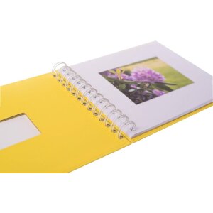 HNFD Spiralalbum BULDANA 23x17 cm 40 weiße Seiten Papiereinband Spiralbindung