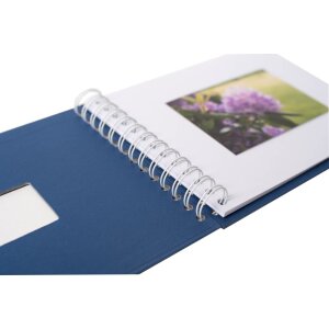 HNFD Spiralalbum BULDANA 23x17 cm 40 weiße Seiten Papiereinband Spiralbindung