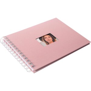 HNFD Spiralalbum BULDANA 23x17 cm 40 weiße Seiten Papiereinband Spiralbindung