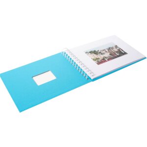 HNFD Spiralalbum BULDANA 23x17 cm 40 weiße Seiten Papiereinband Spiralbindung