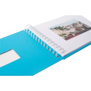 HNFD Spiralalbum BULDANA 23x17 cm 40 weiße Seiten Papiereinband Spiralbindung