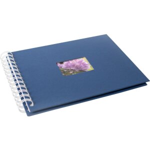 HNFD Spiralalbum BULDANA 23x17 cm 40 weiße Seiten Papiereinband Spiralbindung