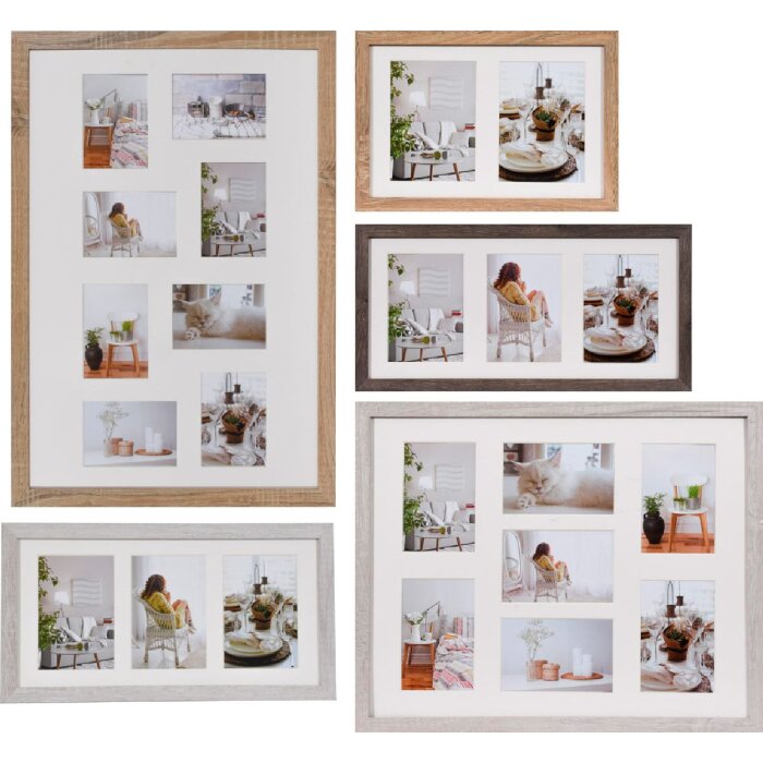 Galerie foto Henzo Modern – ramă foto din MDF cu efect lemn, 2 cm