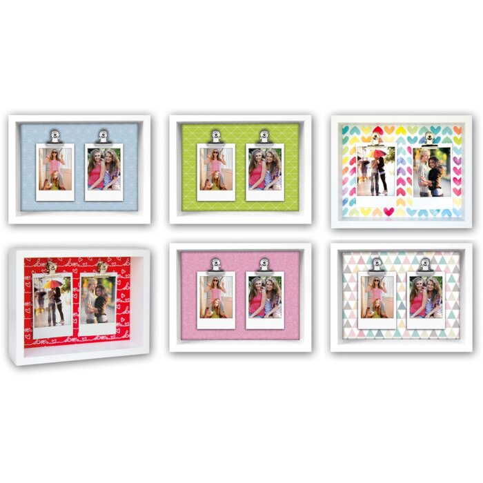 ZEP Doppelrahmen INSTA FUNNY Holzrahmen mit Clips für 2 Fotos 5 3x8 5 cm