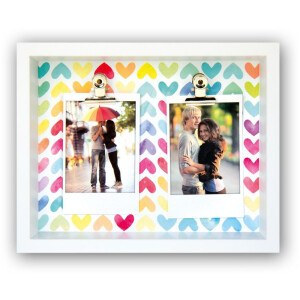 ZEP Doppelrahmen INSTA FUNNY Holzrahmen mit Clips für 2 Fotos 5 3x8 5 cm