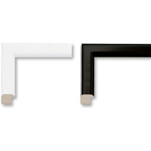 Ramă foto din lemn Ceanothe River 10x15 cm – 40x50 cm, negru alb, profil bloc