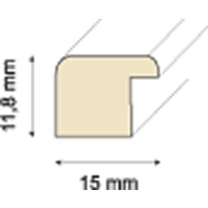 Ramă foto din lemn Ceanothe River 10x15 cm – 40x50 cm, negru alb, profil bloc