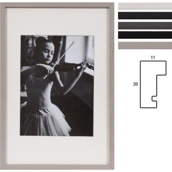 Rama foto Henzo Viola cu passepartout, 10x15 cm până la 50x70 cm