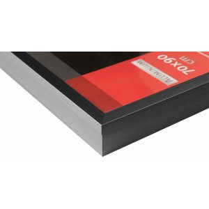Nielsen Aluminium Bilderrahmen Framebox 70x90 cm Eloxal Schwarz Matt Acrylglas