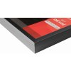 Nielsen Aluminium Bilderrahmen Framebox 70x90 cm Eloxal Schwarz Matt Acrylglas
