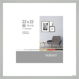 Nielsen Alurahmen Pixel 22x22 cm silber matt Premiumglas...