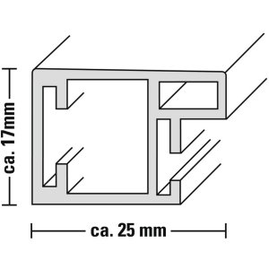 Kunststoffrahmen Valentina, Grau, 30 x 40 cm
