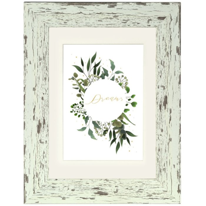 Chalet Kunststoffrahmen Pastell-Mint 13x18 cm mit Passepartout und Aufsteller