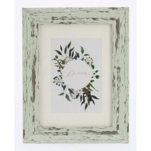 Chalet Kunststoffrahmen Pastell-Mint 13x18 cm mit Passepartout und Aufsteller